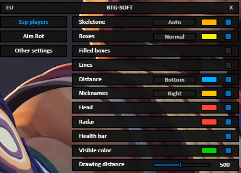 BTG cheat for Valorant - menu screenshot 1